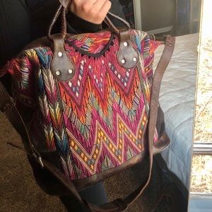 {SOLD} Nena & Co. Leather Bag with Embroidery